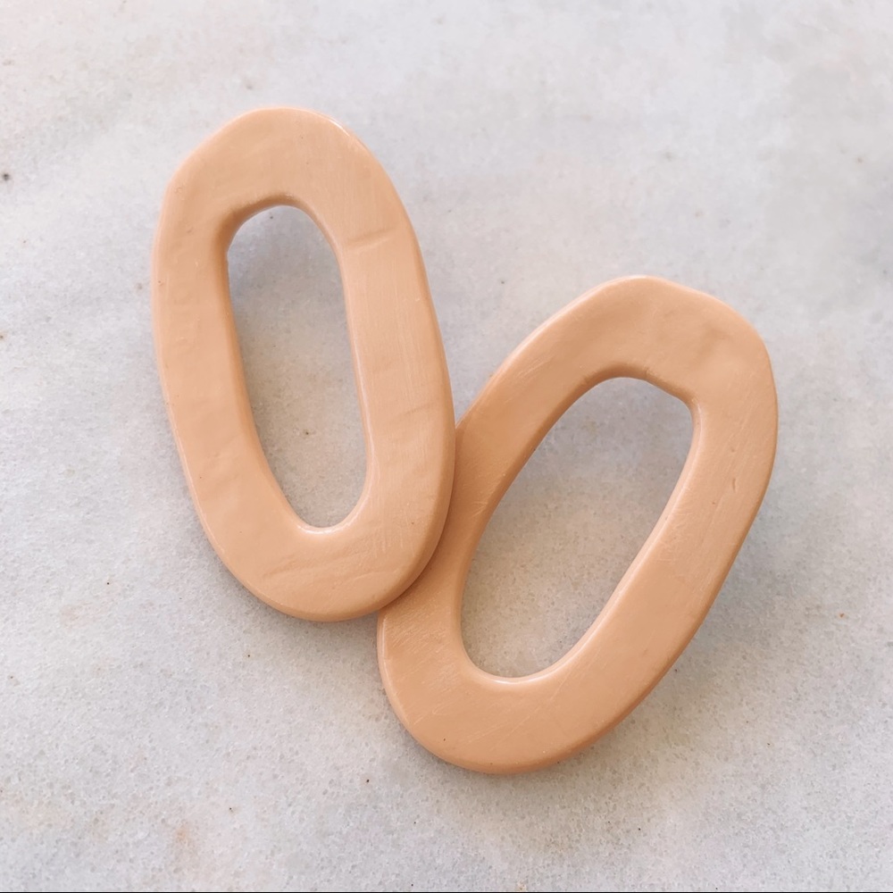 Modern Nude Stud Earrings